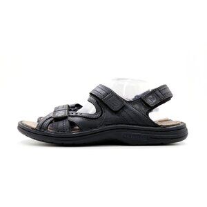 Merrell World Impulse Black Leather Adjustable Sport Sandals - Men's 12